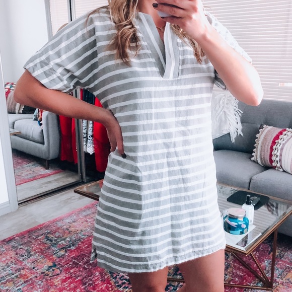 ATM Anthony Thomas Melillo Dresses & Skirts - Anthony Thomas Melillo Striped V-Neck Dress Small